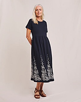 Julipa Embroidered Hem Midi Dress