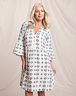 Julipa Printed Cheesecloth Shift Dress