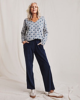 Julipa Jersey Cord Wide Leg Trouser