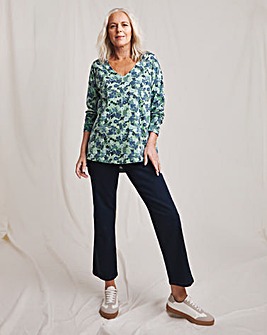 Julipa Button Shoulder Cotton T-Shirt