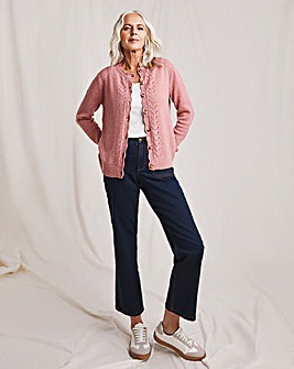 Julipa Pointelle Soft Wool Cardigan