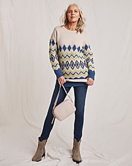 Julipa Diamond Popcorn Knit Jumper