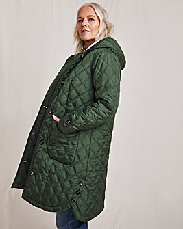 Julipa Longline Quilted Hooded Coat