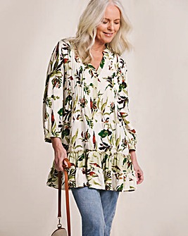 Julipa Mix Print Pintuck Tunic