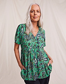 Julipa Textured Crinkle Printed Blouse