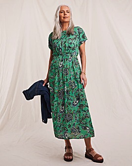 Julipa Textured Crinkle Printed Pocket Dress