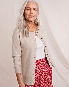 Julipa Scalloped Edge Button Down Cardigan