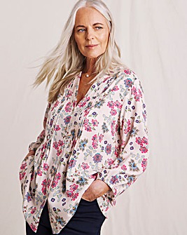Julipa Printed Pintuck Blouse