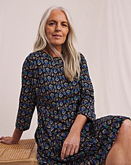 Julipa Pure Cotton Printed Jersey Shift Dress
