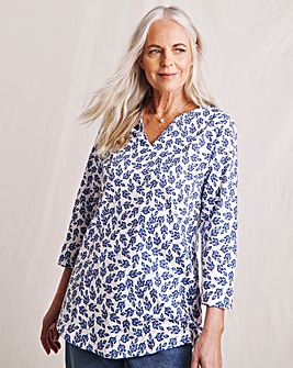 Julipa Pure Cotton Notch Neck Printed T-Shirt