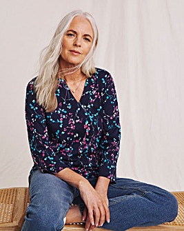 Julipa Pure Cotton Notch Neck T-Shirt