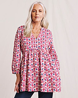 Julipa Tiered Pure Cotton Swing Tunic