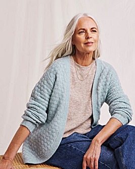 Julipa Textured Stitch Soft Wool Cardigan