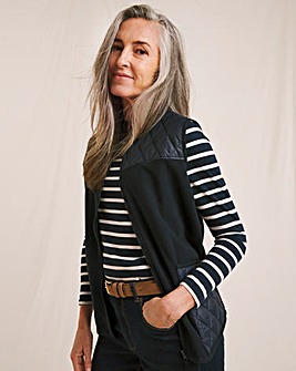 Julipa Zip Up Quilted Fleece Gilet