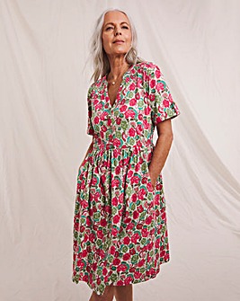 Julipa Turn Up Cuff Pure Cotton Dress