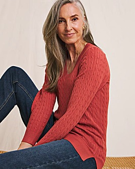 Julipa Cable V Neck Jumper