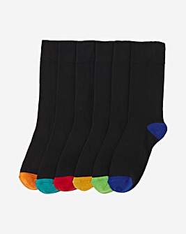 Pack of 6 Heel & Toe Socks