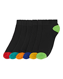 6 Pack Heel and Toe Trainer Socks