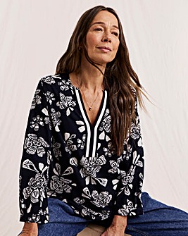 Julipa Contrast Print Blouse