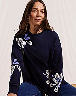 Julipa Floral Crew Neck Sweatshirt