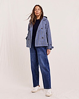 Julipa Check Print Short Trench