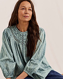 Julipa Textured Trim Detail Blouse