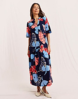 Julipa Button Down Jersey Midi Dress