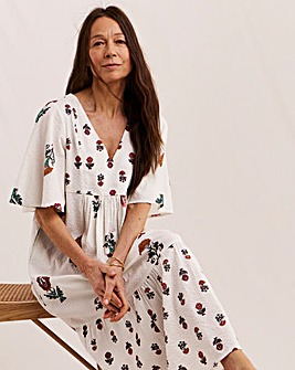 Julipa Textured Printed Midi Dress