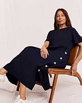 Julipa Button Detail Midi Dress