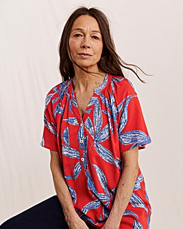 Julipa Printed V-Neck Blouse