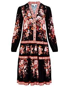 Monsoon Floral Placement Jersey Dress