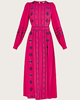 Monsoon Elliana Embroidered Midi Dress