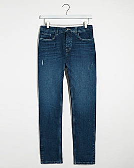 Indigo Wash Tapered Jeans