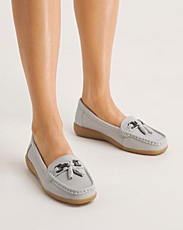 Samara Leather Tassel Detail Loafer Extra Wide EEE Fit