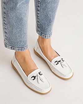 Samara Leather Tassel Detail Loafer Extra Wide EEE Fit