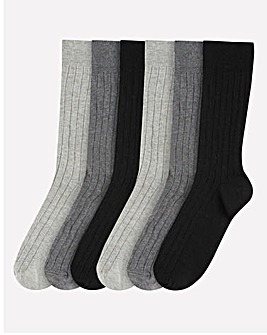 Pack of 6 Ribbed Socks