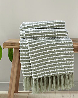 Catherine Lansfield Stab Stitch Throw