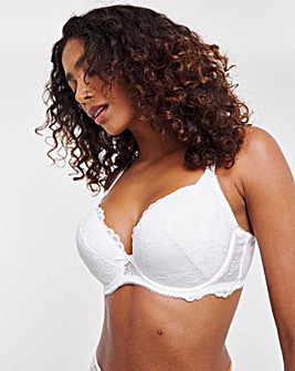 Gossard Superboost Lace Padded Plunge Bra White