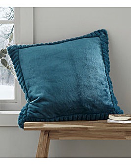 Catherine Lansfield Velvet Faux Fur Cosy Cushion