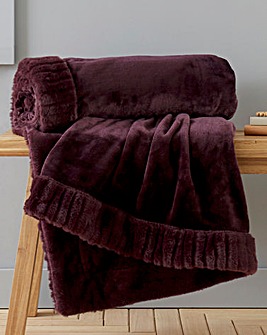 Catherine Lansfield Velvet Faux Fur Cosy Throw