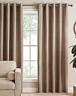 Catherine Lansfield Textured Thermal Eyelet Curtains