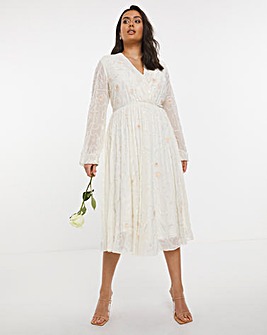 Joanna Hope Embellished Bridal Midi Dress