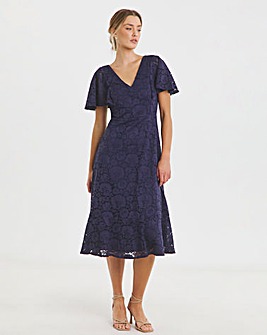 Joanna Hope Lace Midi Dress
