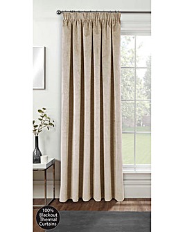 Oxford Thermal Velvet Pencil Pleat Door Curtain