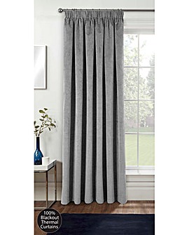 Oxford Thermal Velvet Pencil Pleat Door Curtain