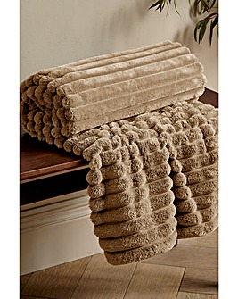 Catherine Lansfield Cosy Ribbed Throw