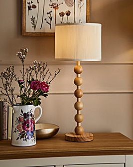 Julipa Wooden Bobbin Table Lamp