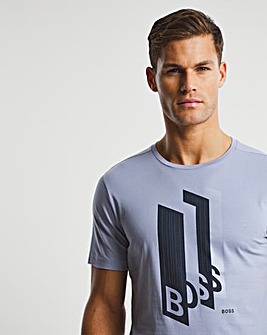 BOSS Open Blue Short Sleeve Graphic T-Shirt