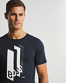 BOSS Navy Short Sleeve Graphic T-Shirt