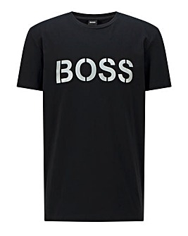 BOSS Black Metallic Logo Beach T-Shirt